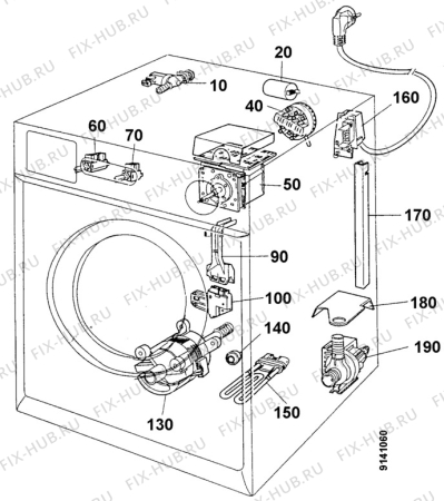 Взрыв-схема стиральной машины Zanussi FCS822C - Схема узла Electrical equipment